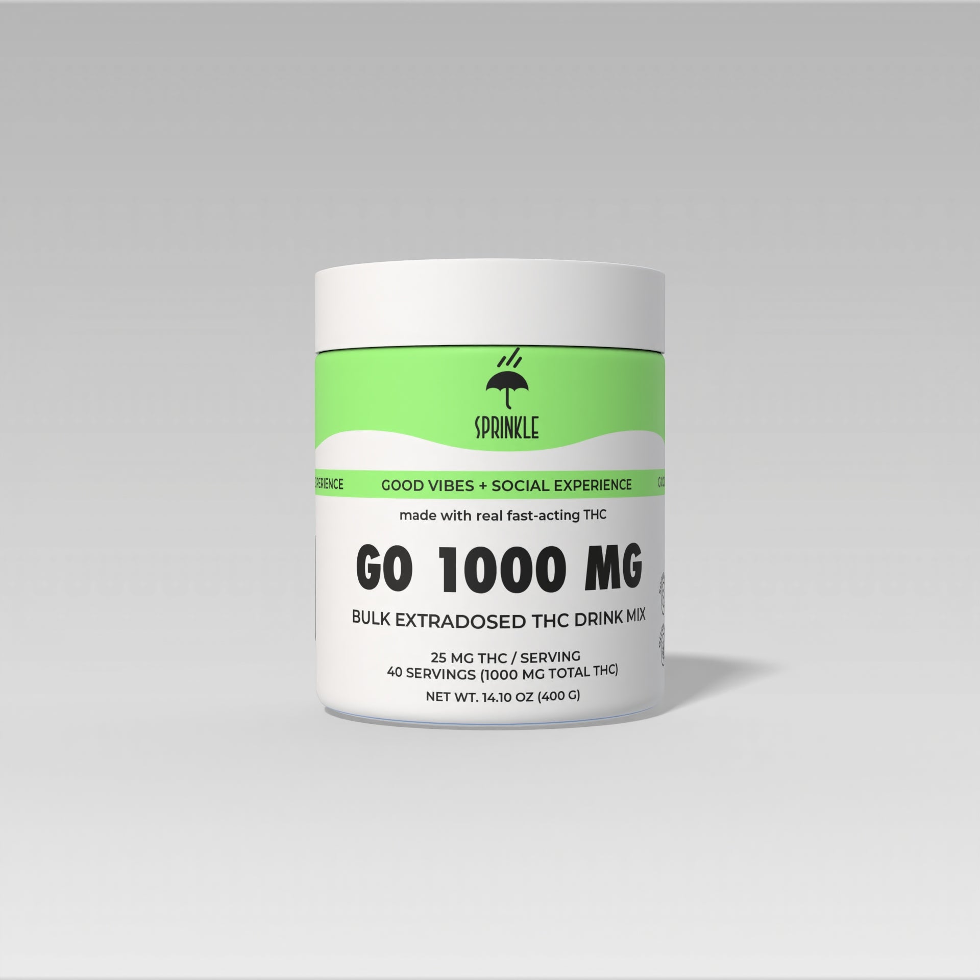 GO BULK - THC Drink Mix 25mg [1000mg THC Jar]