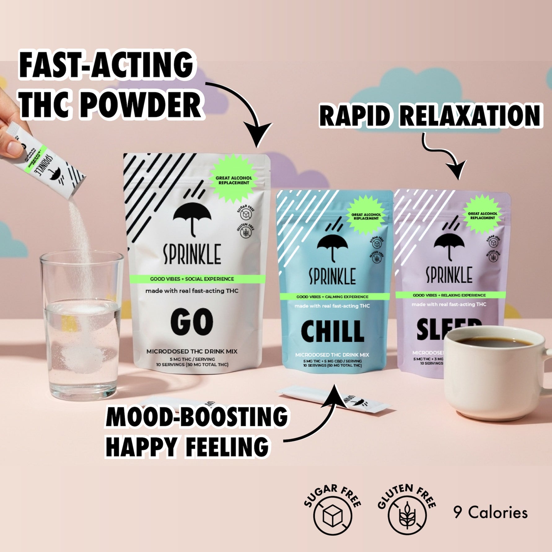 Sprinkle fast-acting THC powder