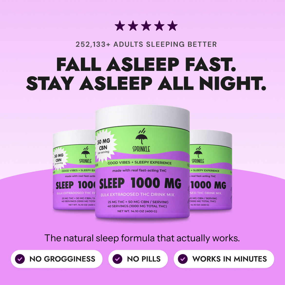 SLEEP BULK - THC + CBN Drink Mix [25mg/50mg serving]